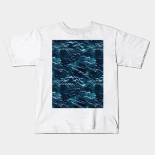 Midnight Serenade: Photorealistic Ocean Whispers Kids T-Shirt